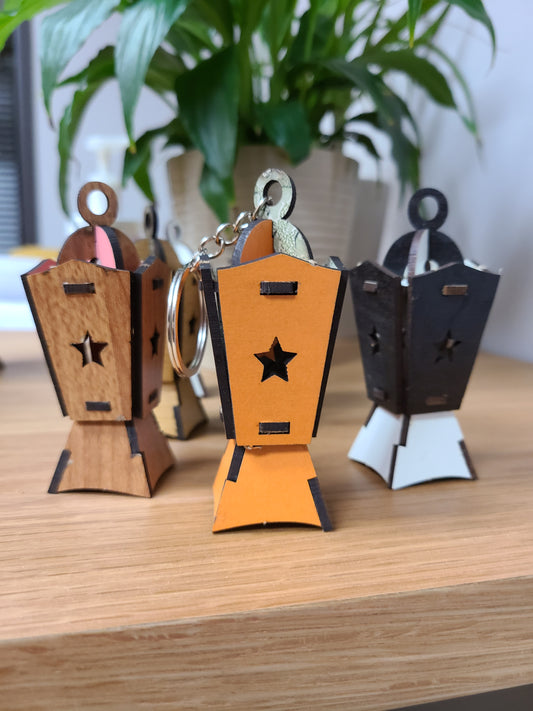 Small Wooden Fanous Keychain